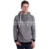 Blank Custom Hoodie High Neck Grey Hoody Korean Fashion Hoodies thumbnail-1