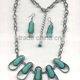Turquoise Stone Necklace Sets,natrual Stone Necklace Sets,turquoise Stone Jewelry,fashion Necklace Sets, Woman Jewelry Sets thumbnail-1