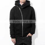 New Style Fashion Mans Black Zipper Fleece Hoodie