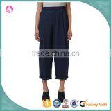 Latest Fashion Wide Leg Pant Women Ladies Casual Loose Cropped Coat Pant thumbnail-1