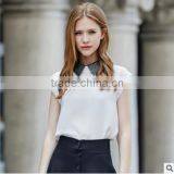F20038B Hot Selling High Quality Short Sleeve Women Chiffon Shirt thumbnail-4