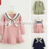 Custom Wholesale Cute Baby Girl Navy Style Children/baby Long Sleeve Half Dress thumbnail-1