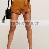 EY0592P 2016 Latest High Waisted Shorts Suede Shorts for Women thumbnail-1