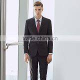 OEM Custom Made Stock China Cheap Black Wedding Best Man Suits thumbnail-1