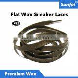 2017 Hot Flat 6mm Width Customized Waxed Luxury Leather Shoelaces for for Air Jordan Wax Laces - All Size - Army Green thumbnail-1
