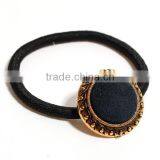 Zinc Based Alloy Hair Ties Round Gold Tone Antique Gold Decorative Hair Ties thumbnail-1