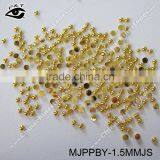 Metal Dome Studs Half Round Studs 1.5MM Gold Round Beads for Nail Art thumbnail-2