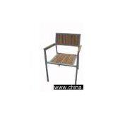 Aluminum Chair With Teak Wood thumbnail-1