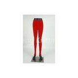 Anti - Pilling Pure Cotton Tights , Red Footless Tights For Women