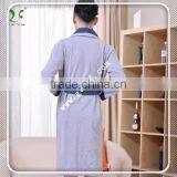 Kimono Collar 100% Cotton Terry Velour Bathrobe for Man thumbnail-3