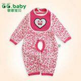 Autumn Long Sleeve Floral Girls Romper 100% Cotton Baby Girl Jumpsuit Fashion Newborn Baby Girl Clothing +Complimentary Bibs