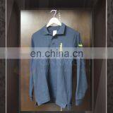 OEM manufacturers Promotion Blank 100% cotton Long Sleeves unisex Navy Blue Polo