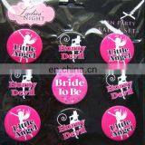 HEN-0016 Bride To Be Badge Wedding Bachelorette Hen Night Party Badge Set thumbnail-1