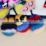2016 Top Quality Luxury Keychain Real Fox Fur Charms for Bags