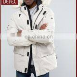 2016 Best Style White Parka Men Faux Fur Lining Winter Coat