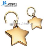 Promotional Gold Or Silver Shining Star Key Chain