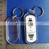 custom printed acrylic keychain with paper printed photo inserted