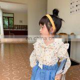 2020 Autumn Girls Blouse New Girl's Long-Sleeved Colorful Dotted Shirt Korean-Style Little Girl's Bow Top thumbnail-3