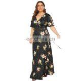 LAITE D2120 Autumn Women Elegant Casual Dresses Women Floral Printed Plus Size Dresses thumbnail-4