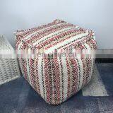 Indian Multi Ottoman Pouf Bohemian Decorative Ottoman Pouf Cover thumbnail-5