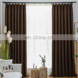 Wholesale Simple Design Style Polyester Linen Blackout Window Fabric Curtain For Living Room thumbnail-7