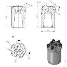 Tapered Rock Drilling Tools Short Skirt Button Bits thumbnail-4