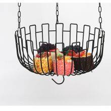 Three-Layer Fruit Hanging Basket Creative Metal Folding Foldable Art Removable Fruit Basin Storage Basket Cradle Home Furnishing Articles thumbnail-2