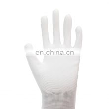 Sunnyhope abrasion 13 gauge nylon or polyester liner PU coated work gloves