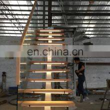 Modern Solid Wooden Treads Steps Stairs Straight Staircase Design thumbnail-5
