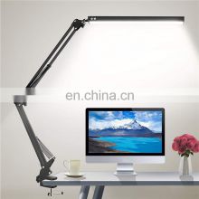2022 LED Desk Lamps Bedside Reading Book Light Dimmable Flexible Metal LED Swing Arm  LED Desk Lamp for Monitor