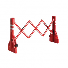 High Visibility Temporary Traffic Control Plastic Red Expandable Safety Barricade Portable Crowd Control Plastic Expandable Barrier Folding Traffic Barrier