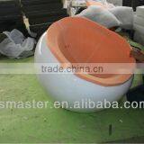 Fiberglass Fashion Design Hot Designpu Leather Orange/black Color Modern Fashion Ball Egg Chair thumbnail-3