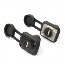 USB 2.0 Socket D-Type Module D Type Panel Mount USB 2.0 Female To Female Data Socket With Cap thumbnail-3