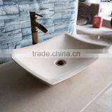 Best Sale Natural Beige Marble Bathroom Wash Basin thumbnail-4