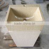 Unique Design Hotel Decoration Bathroom Beige Marble Sinks thumbnail-2