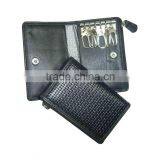 Black PU leather bifold key wallet/bifold key holder/bifold key case