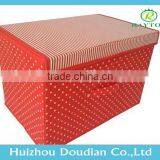 Red Canvas Storage Container With Lid thumbnail-1