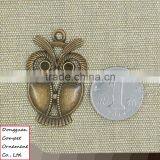Wholesale Hollow Out Diy Jewelry Large Zinc Alloy Owl Pendant thumbnail-5