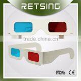 Black Frame Red Cyan Blue 3d Paper Glasses in Black thumbnail-3