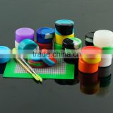 Wholesale Platinum cured 3ml silicone wax oil container,small silicone hash bho jar,storage rubber jar