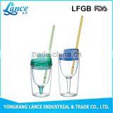 Customized Logo Eco-friendly Material Plastic CupsWith Straw Plastic Cup With Straw thumbnail-3