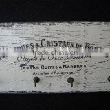 Shabby Style White Decorative French Wood Coat Hanger With Word Quality Choice