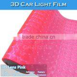 Air Bubble Free Pink 3D Vinyl Car Light Fashion Decoration Sticker thumbnail-3