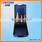 3 Pieces HSS Step Drills With Tin Coating
