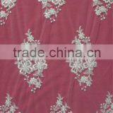 Rose Flower Silver Corded Lace