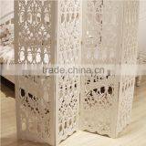 3 Door Chinese Antique Wood Carving Folding Screen thumbnail-2