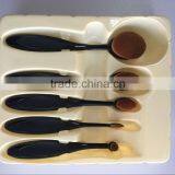 Custom Oval #3 4 5 8 10 Soft Nylon Hair Make up Cosmetic Travel Brush Set thumbnail-3
