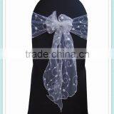 YHS#01 Laser Organza Polyester Banquet Wedding Wholesale Chair Cover Sash Bow thumbnail-1