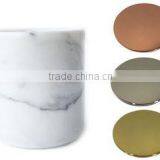 Marble Canister With Brass