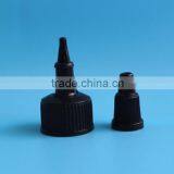 High Quality 20mm Plastic Twist off Cap, 24mm Black Plastic Twist Top Cap, Sharp Mouth Cap thumbnail-4